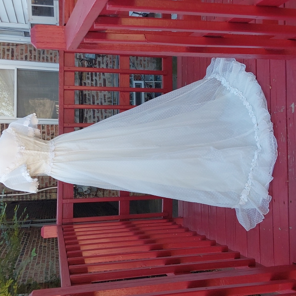 Vintage Floral Lace Wedding  Dress - Picture 5 of 5
